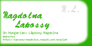 magdolna lapossy business card